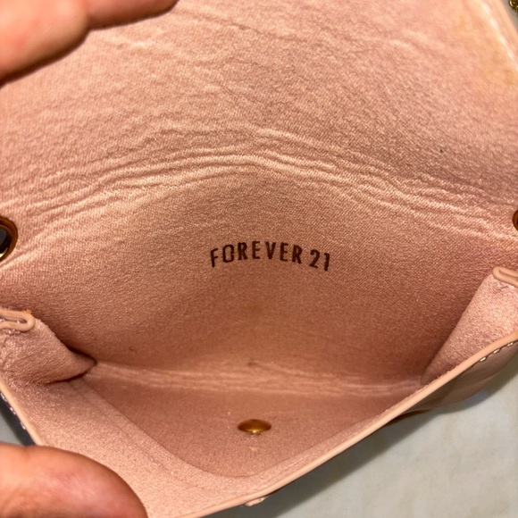 Forever 21 small pink envelope crossbody purse with gold chain. - Picture 2 of 3